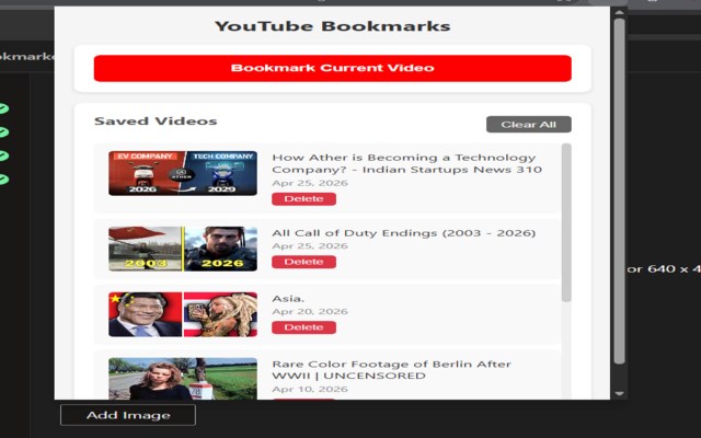 YouTube Video Bookmarker