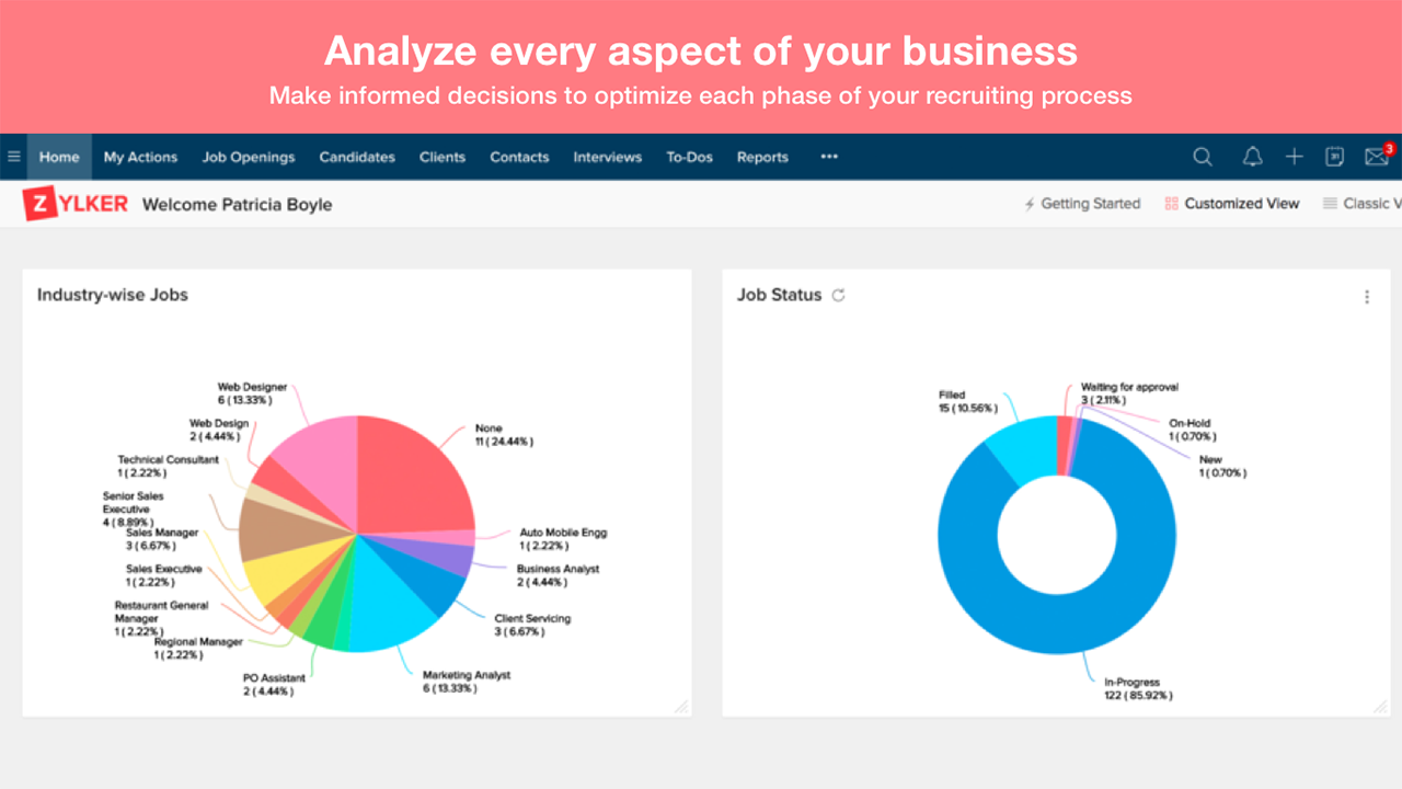 Corp client. Zoho Recruit. Zoho CRM система это. Jobs Actions. Applicant tracking System candidates Filtered.