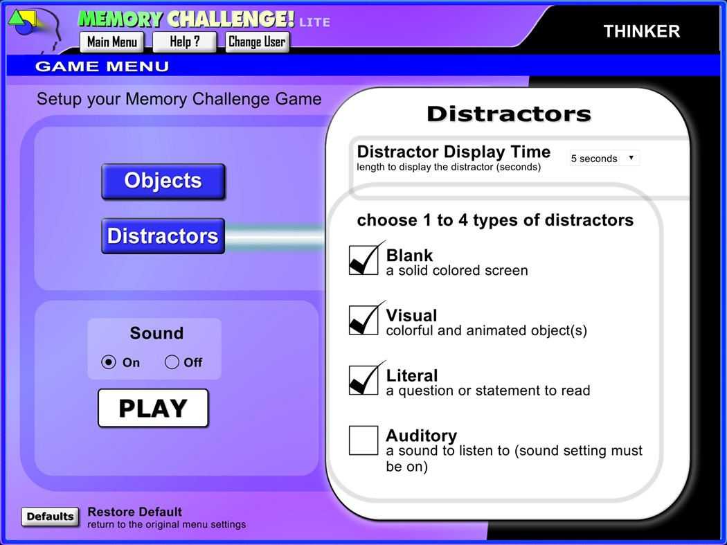 #3. Memory Challenge! (Lite) (Windows) Podle: The Critical Thinking Co.