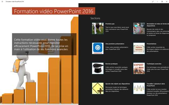 Formation vidéo PowerPoint ® 2016 screenshot 1