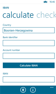 IBAN-Calculator screenshot 1