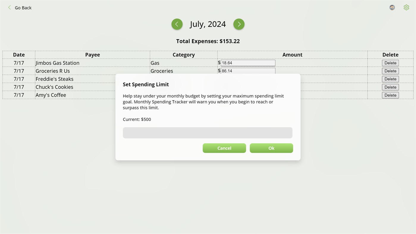 #3. Monthly Spending Tracker (Windows) Podle: Ape Apps