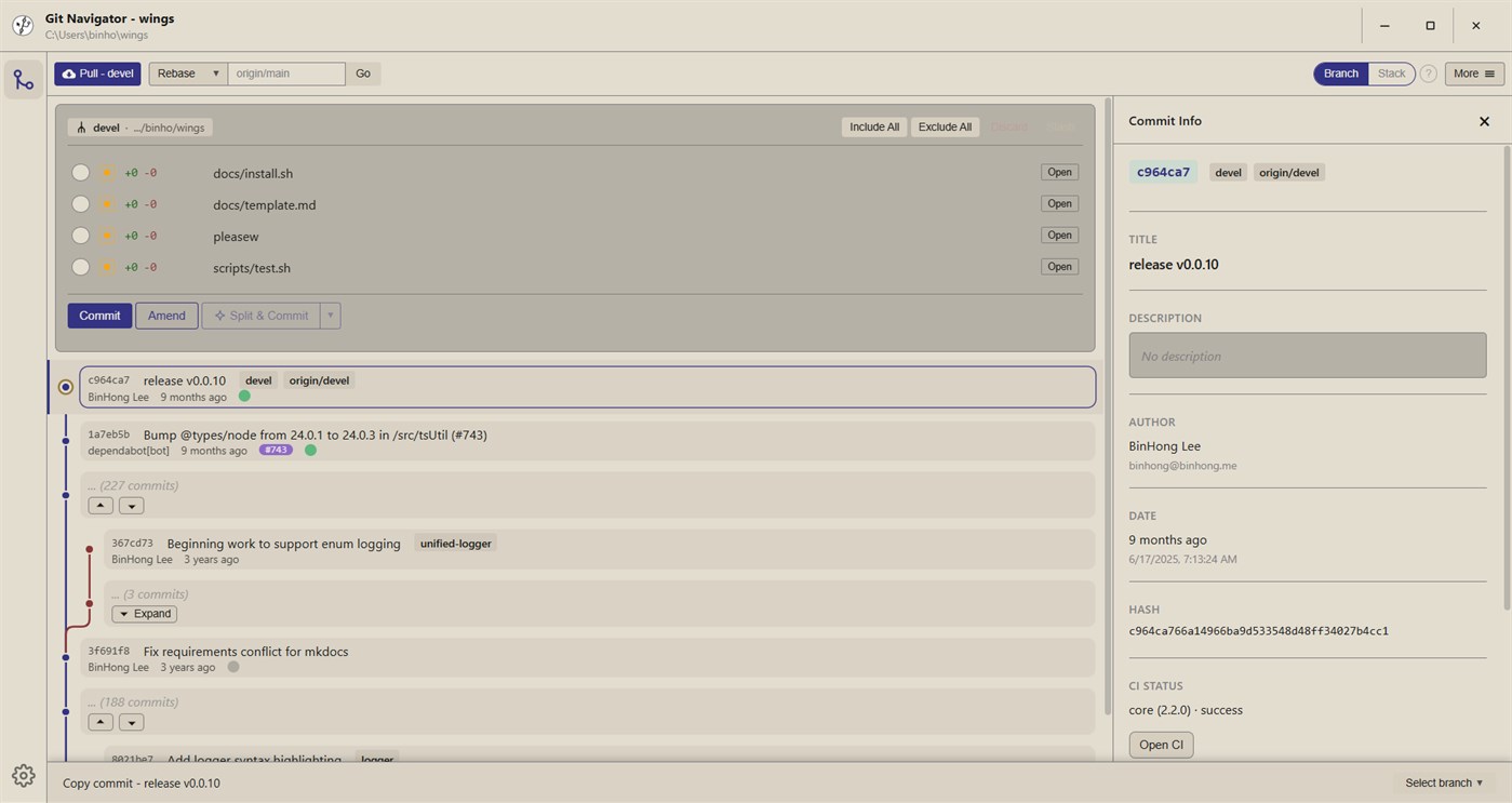 #1. Git Navigator (Windows) Ved: binhonglee