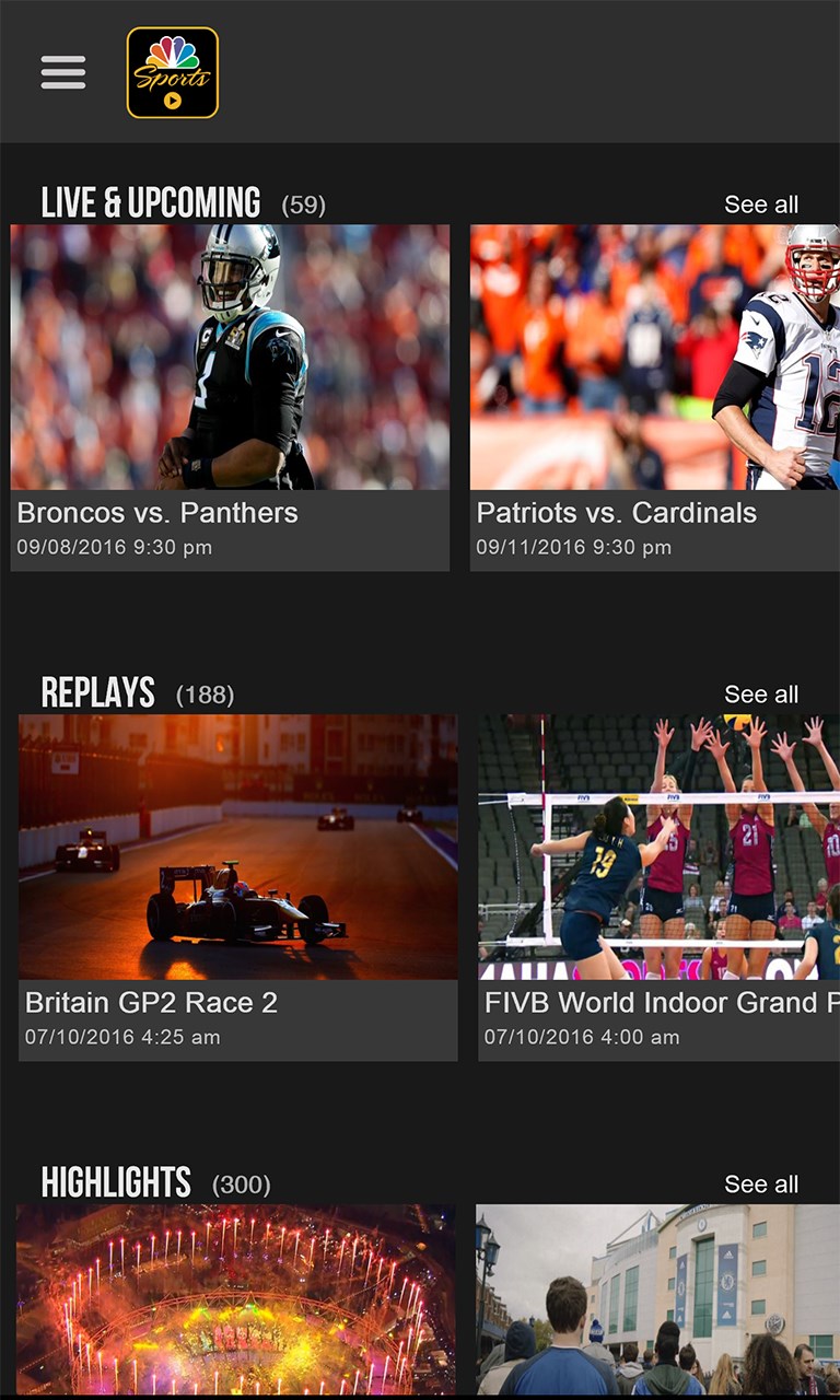 NBC Sports for Windows 10