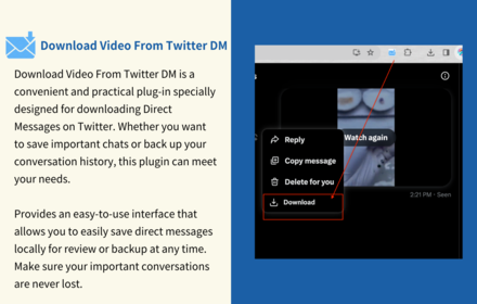 Download Video From Twitter DM small promo image