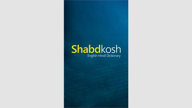 Get English Hindi Dictionary Shabdkosh Microsoft Store