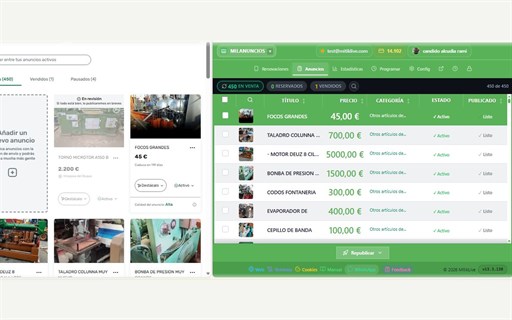 Wallapop, Vinted, Milanuncios y Facebook