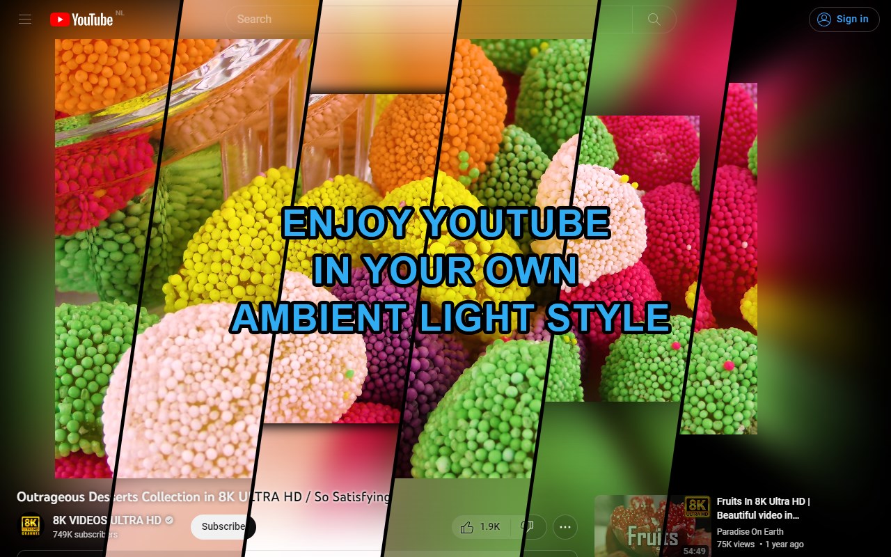 Ambient light for YouTube™