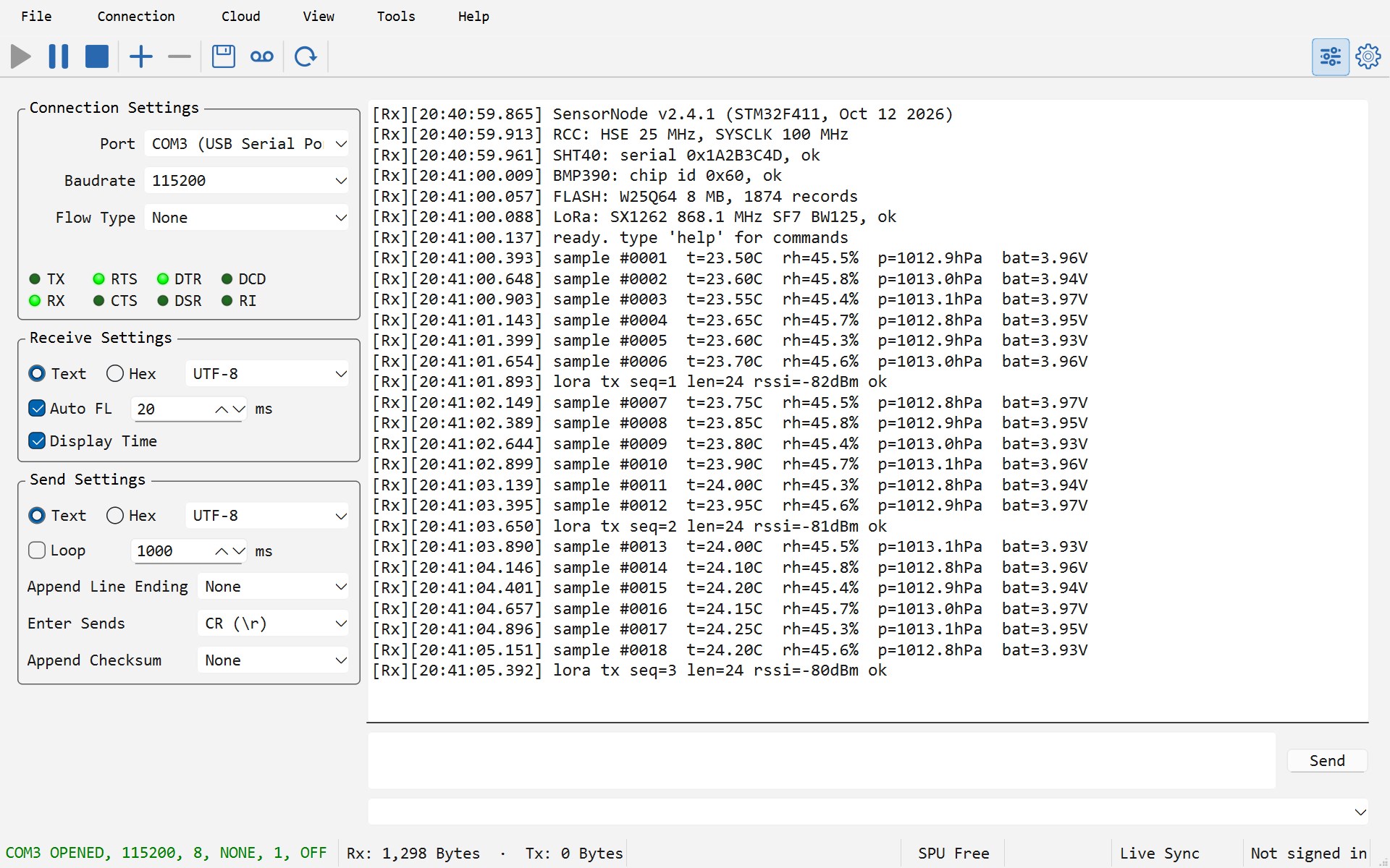 SPU screenshot