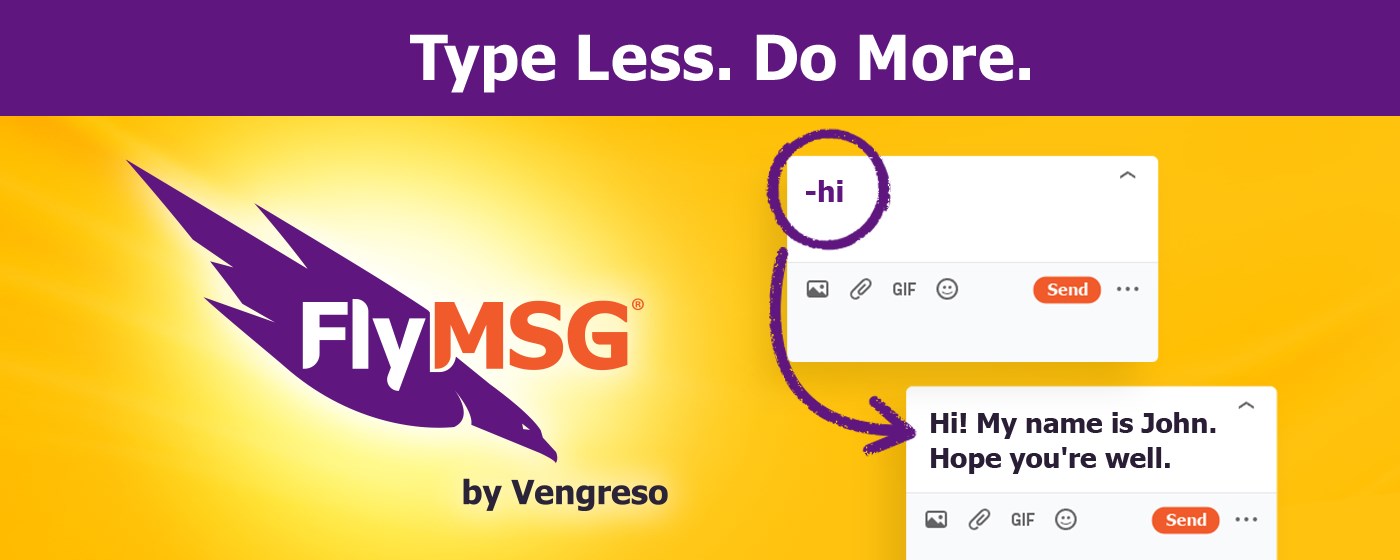 FlyMSG: AI Writer & Autofill Text Expander marquee promo image