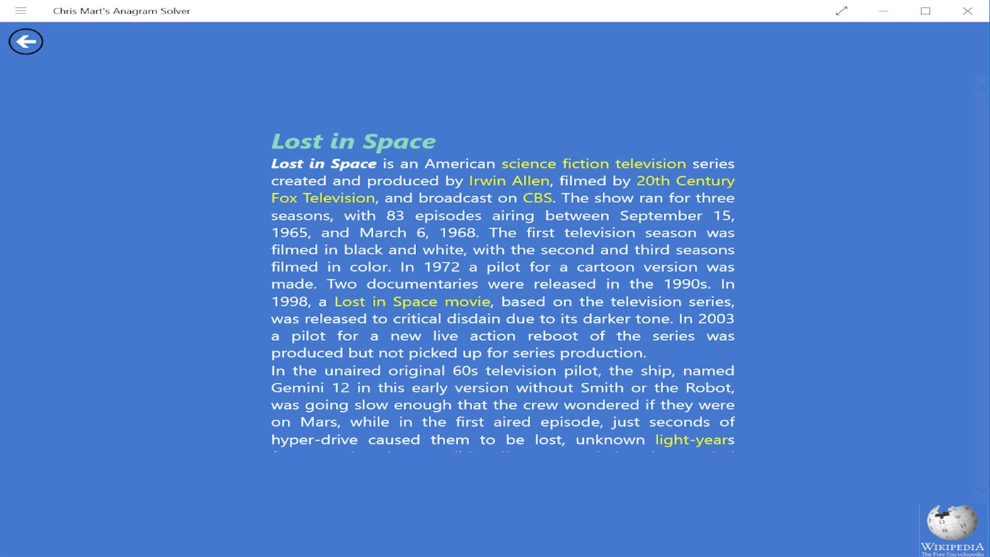 #2. Chris Mart's Anagram Solver (Windows) Podle: Chris Mart