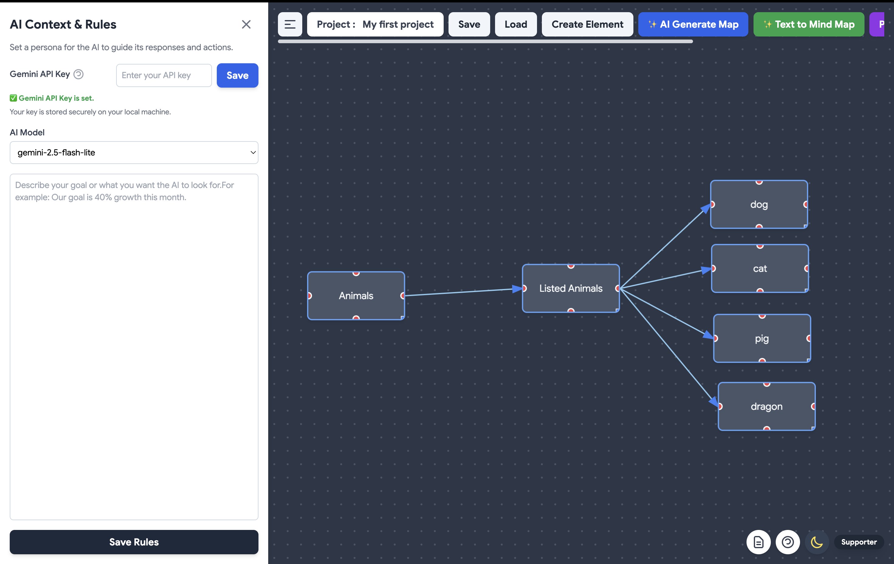 MindMap LM screenshot