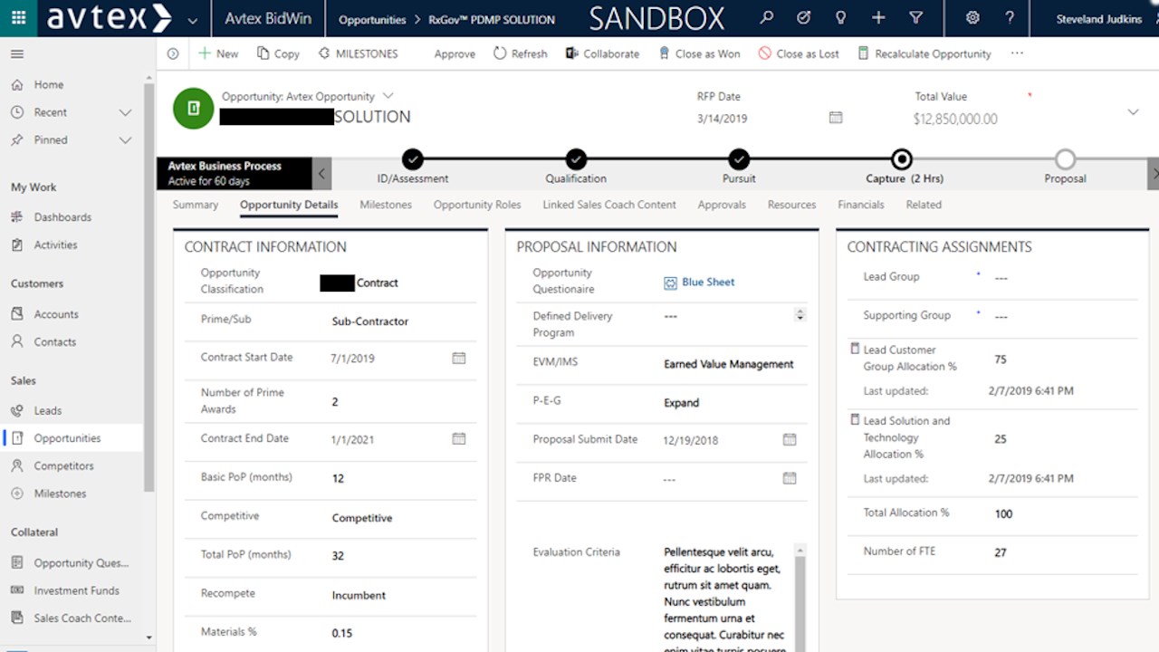 Snapshot 1 of TTEC Digital Solution for BidWin - Government Contractors