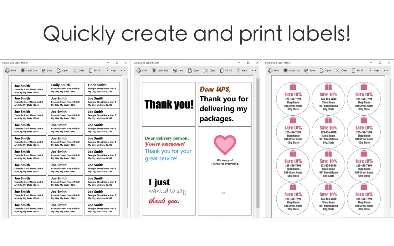 #1. SimpleOne Label Maker (Windows) 来自: Aidaluu Inc.