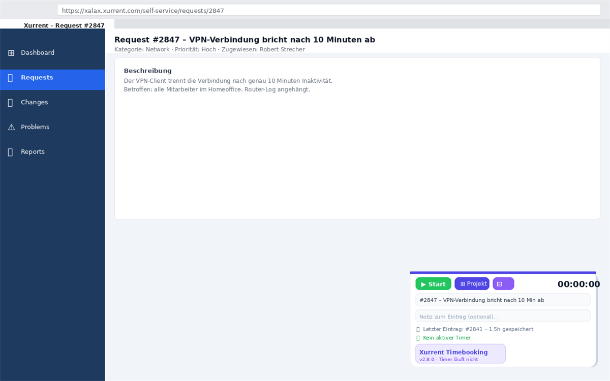 Xurrent Timebooking