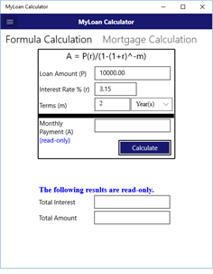 MyLoan Calculator screenshot 1