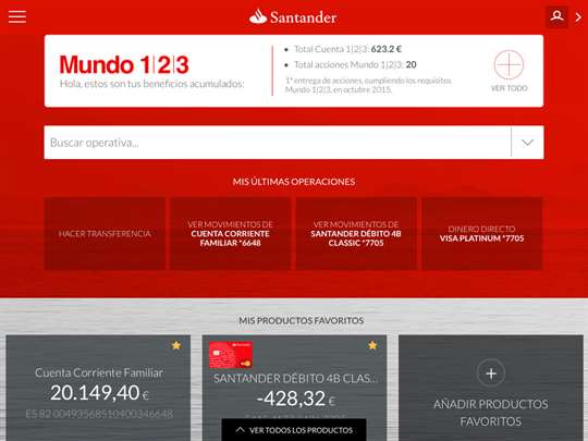 Banco Santander España screenshot 1