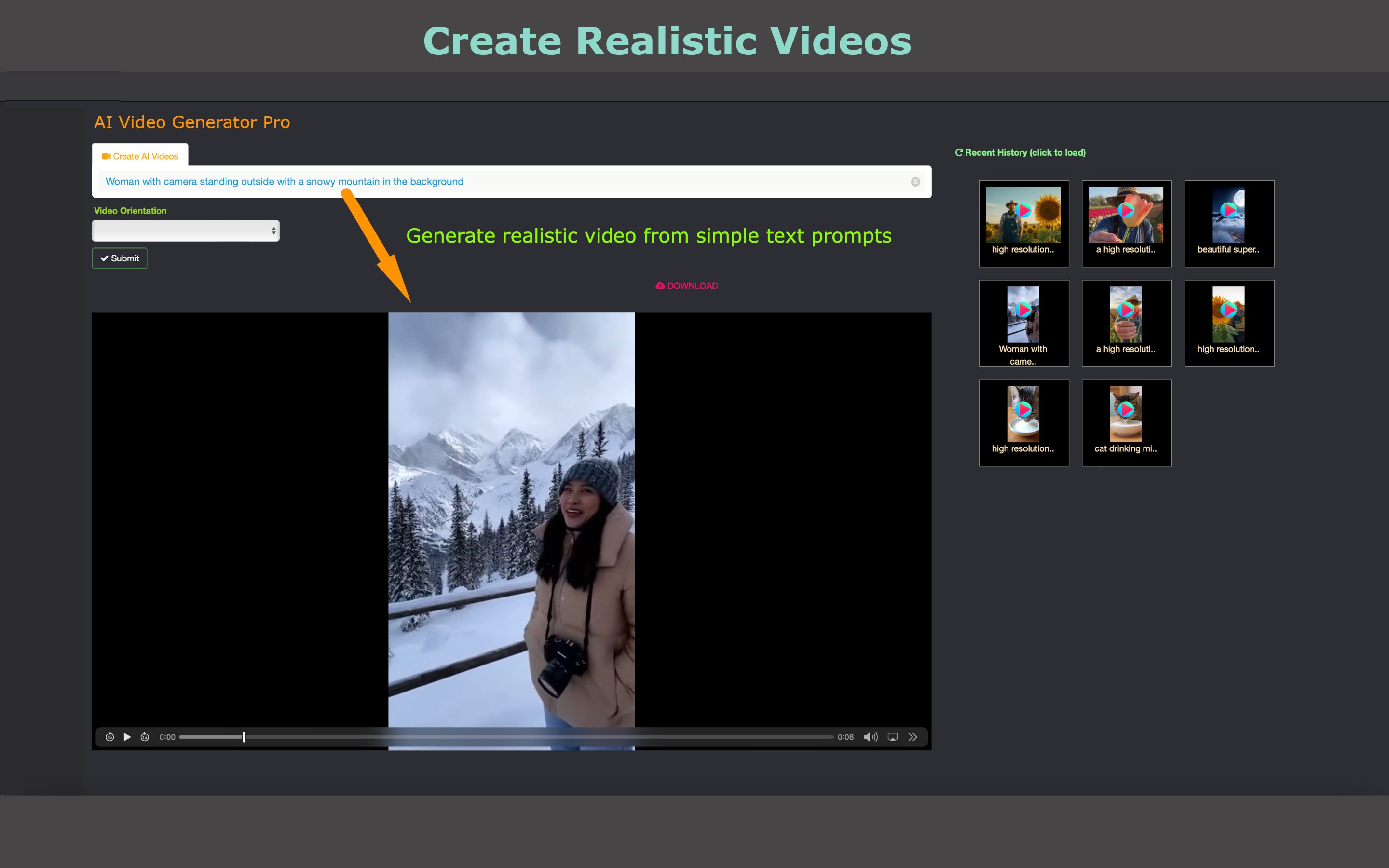 AI Video Generator Pro screenshot