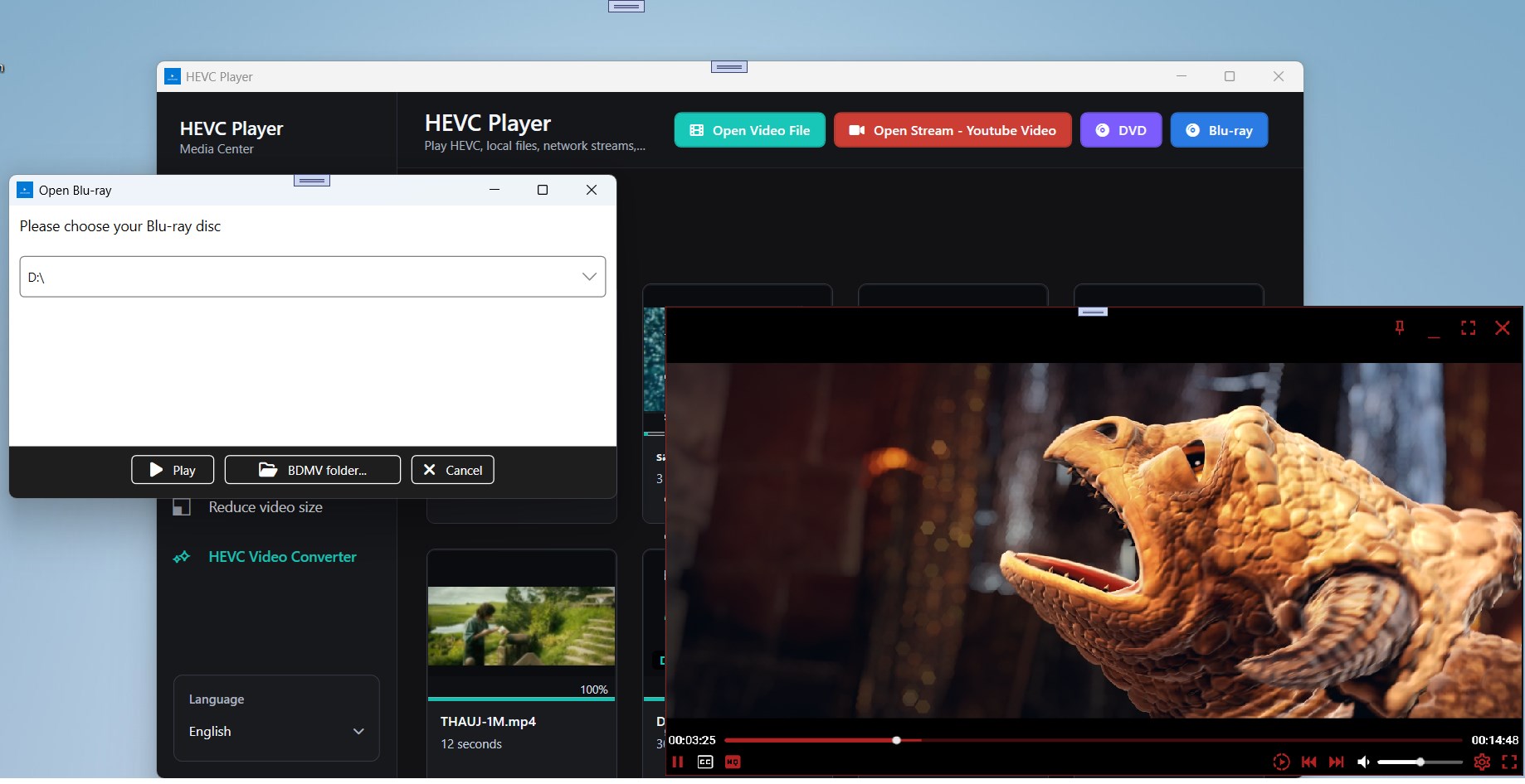 HEVC Player for Windows: 4K H.265 screenshot