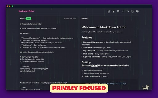 Markdown Editor for Edge™ – Easy GitHub-Flavored Markdown