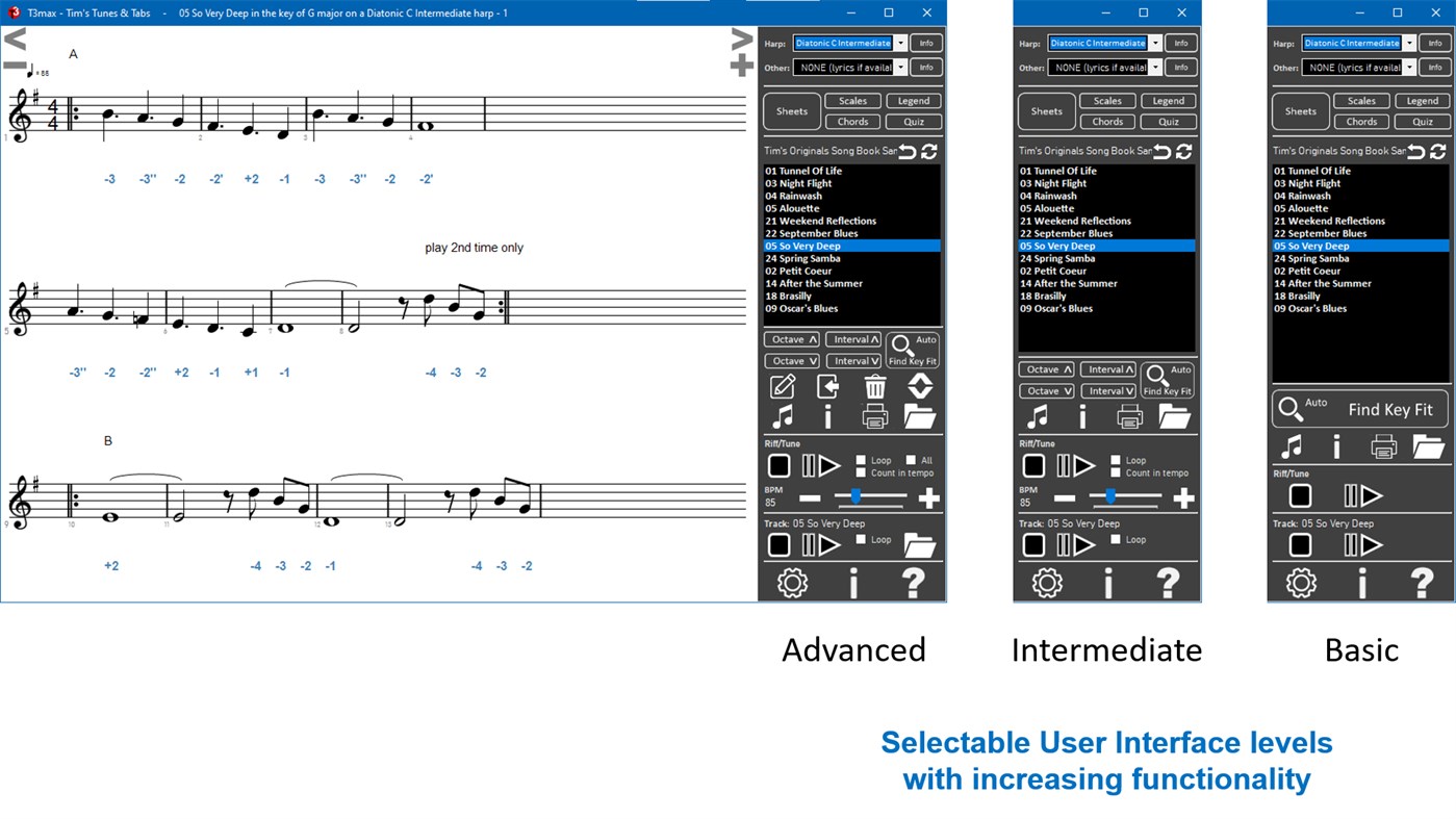 #3. T3 Tim's Tunes & Tabs MAX (Windows) Bởi: HarpBender