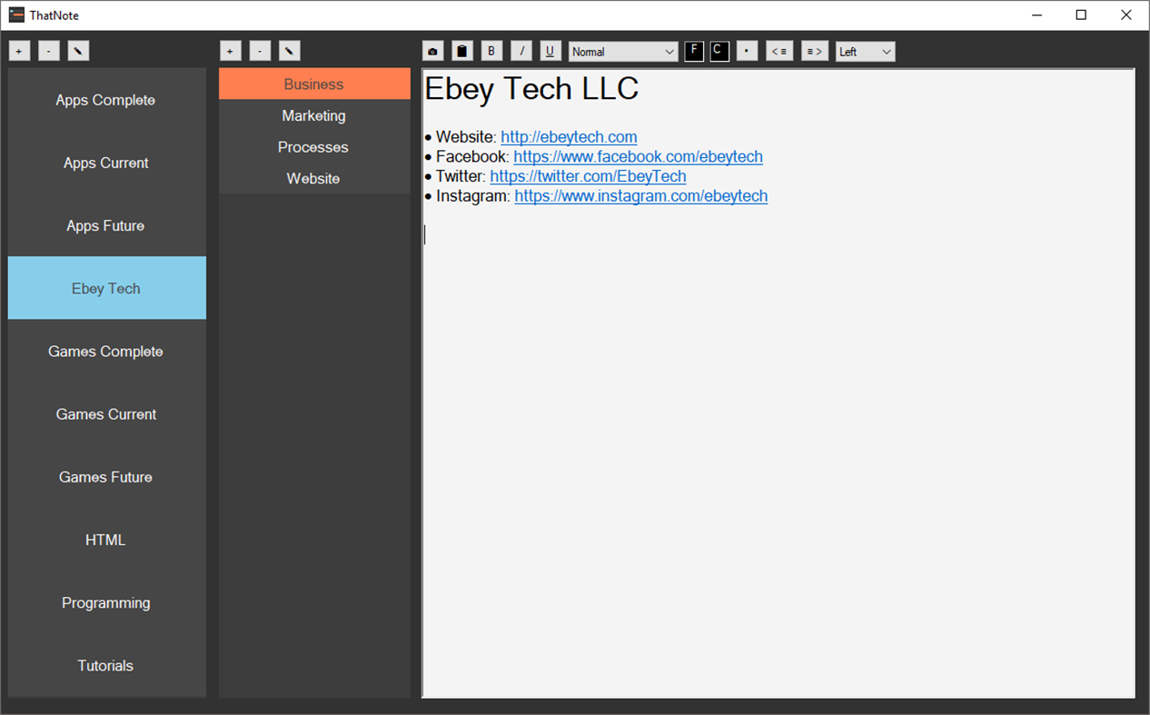 #1. ThatNote (Windows) Podle: Ebey Tech LLC