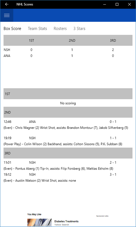 NHL Scores Screenshots 2