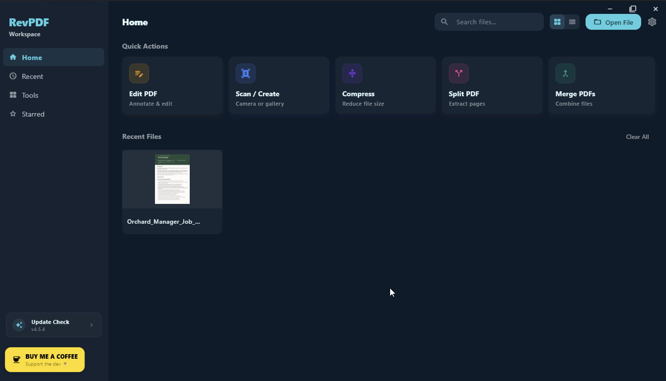RevPDF screenshot