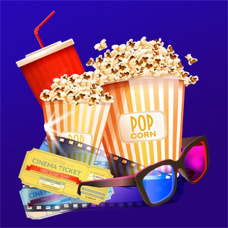 movie theater popcorn background