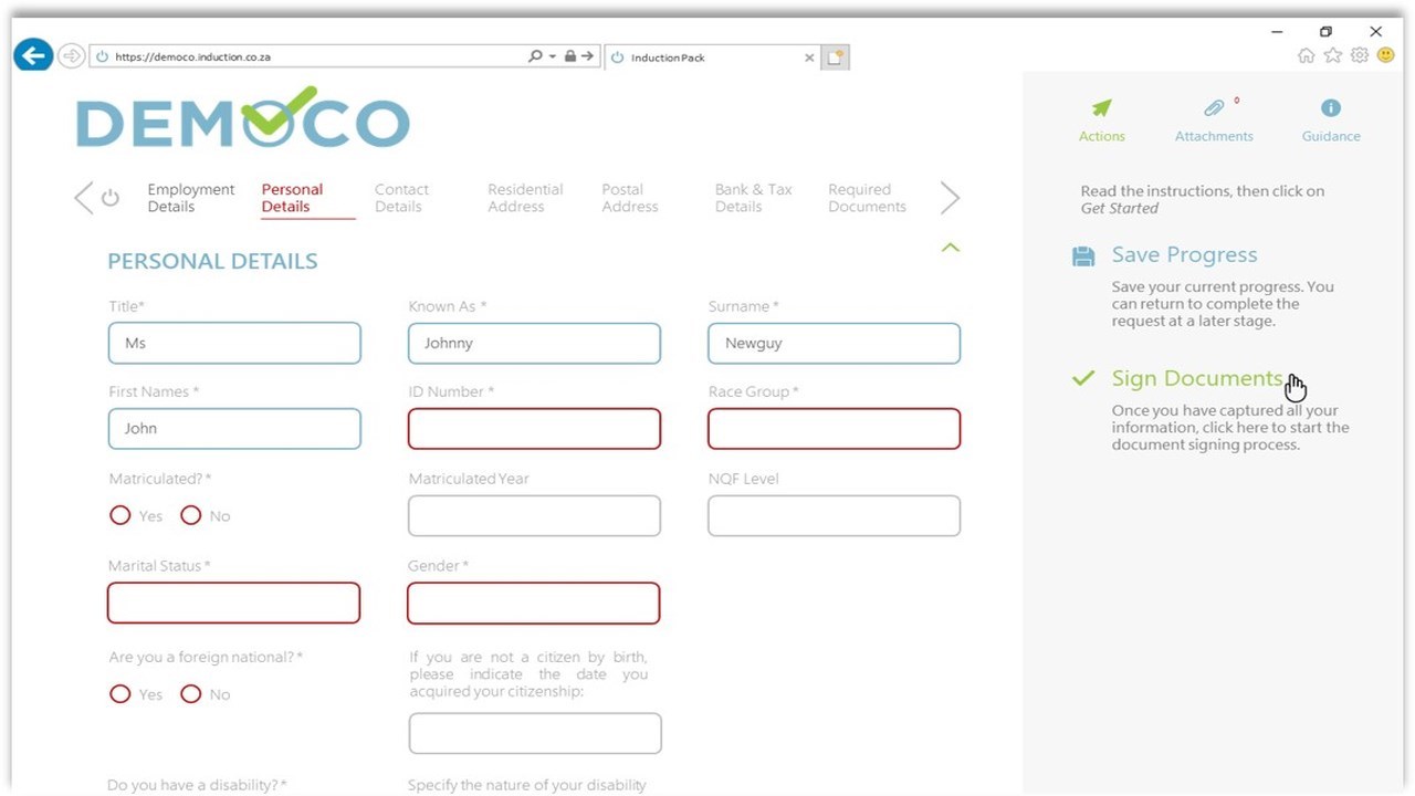 Snapshot 3 of Vendor on-boarding Autopilot