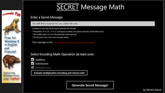 Secret Message Math screenshot 1