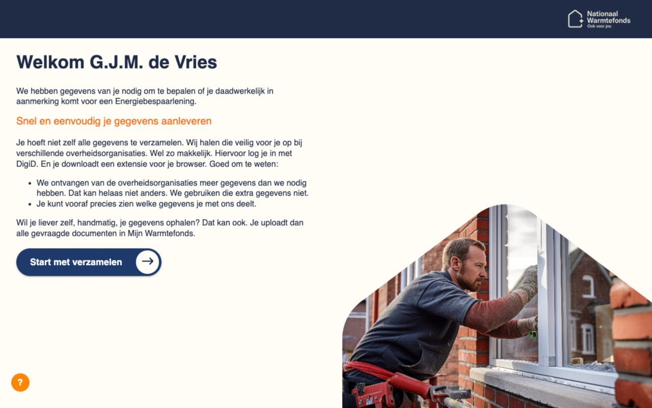 Nationaal warmtefonds gegevens verzamelen