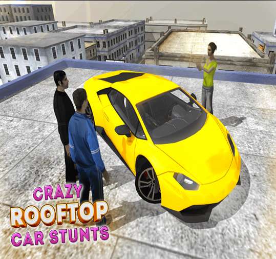 Crazy Rooftop  Car Stunts 3D screenshot 2