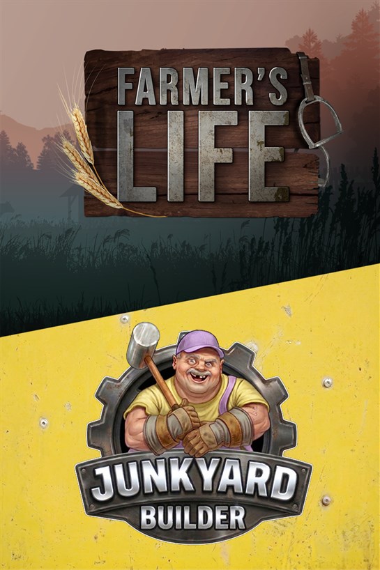 Boxaufnahme von Junkyard Builder & Farmer's Life