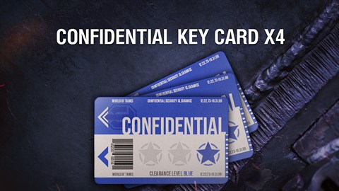 World of Tanks - 4 Confidential Key Cards