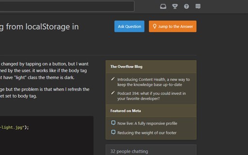 StackOverflow Tweaks Tool - Complemento de edge