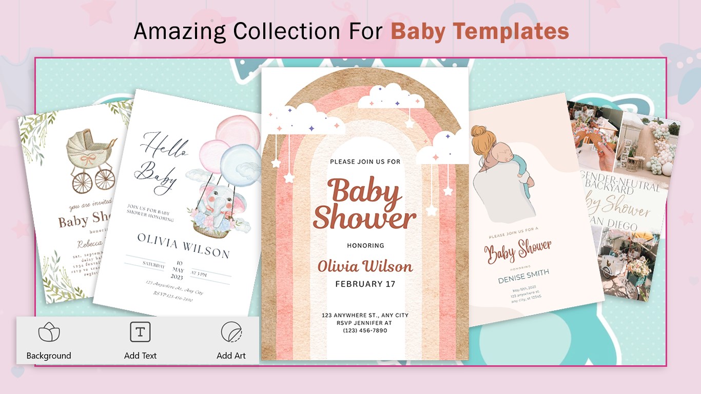 Baby Shower Invitation Card - Free download and install on Windows |  Microsoft Store, image size:1366x768