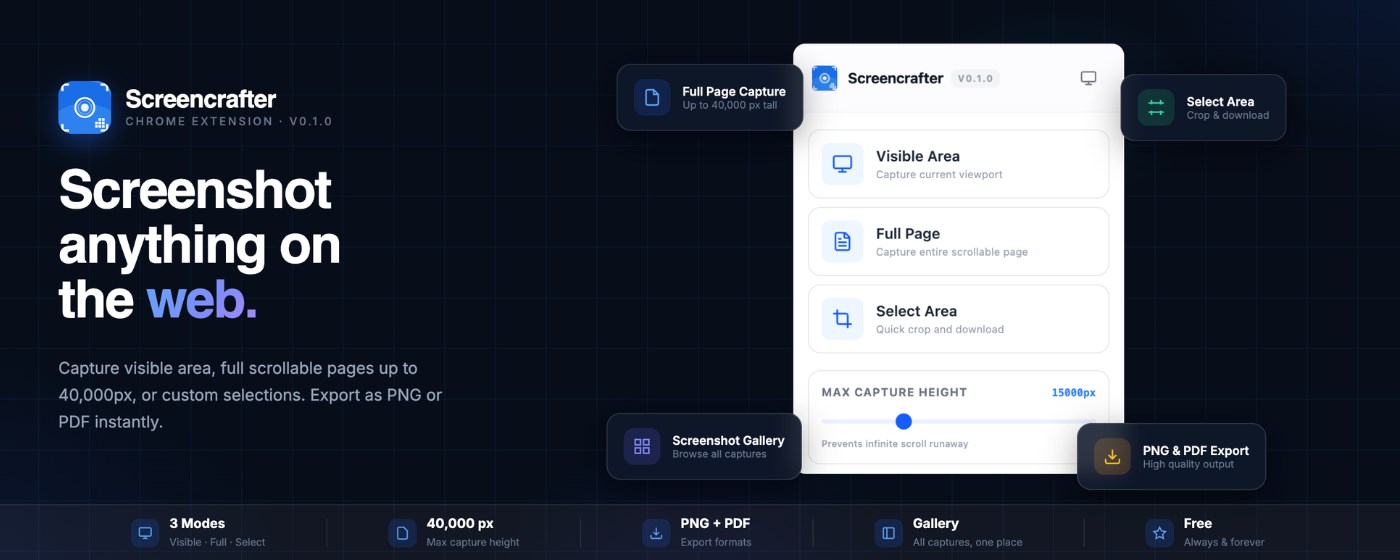 Screencrafter - Full Page Screenshot Tool