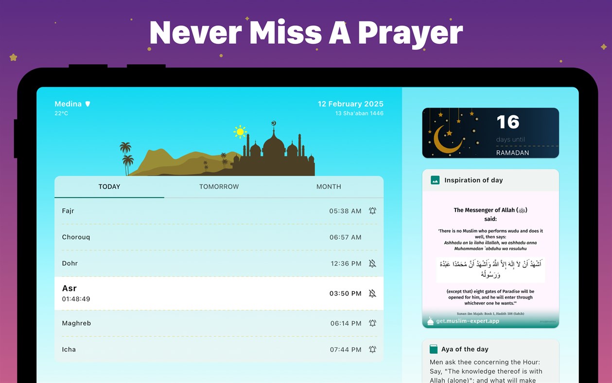 #1. Quran & Athan – Muslim Expert (Windows) By: LIFTOFF