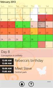 Women's calendar screenshot 1