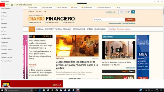 Chilean news screenshot 1