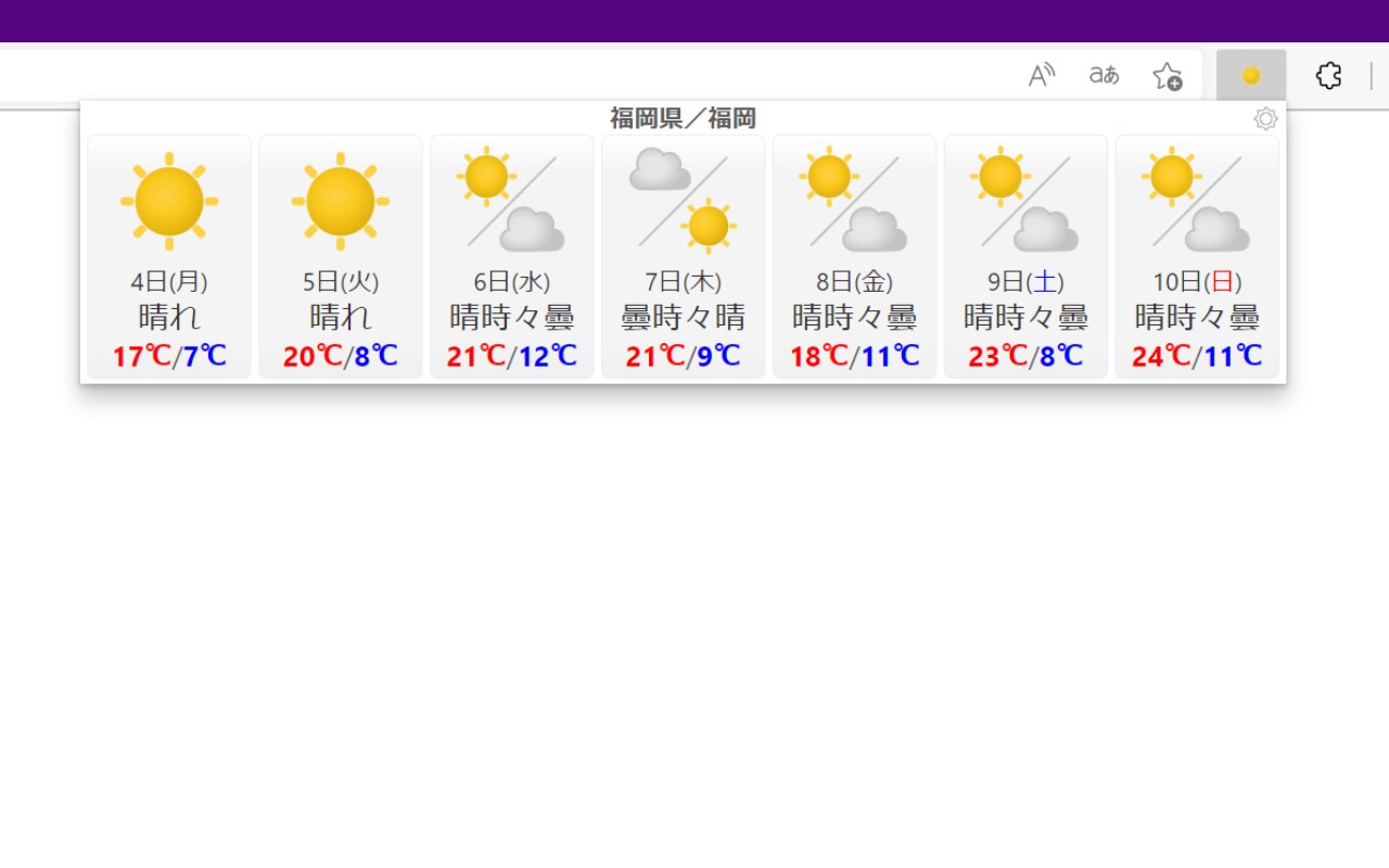 お天気予報