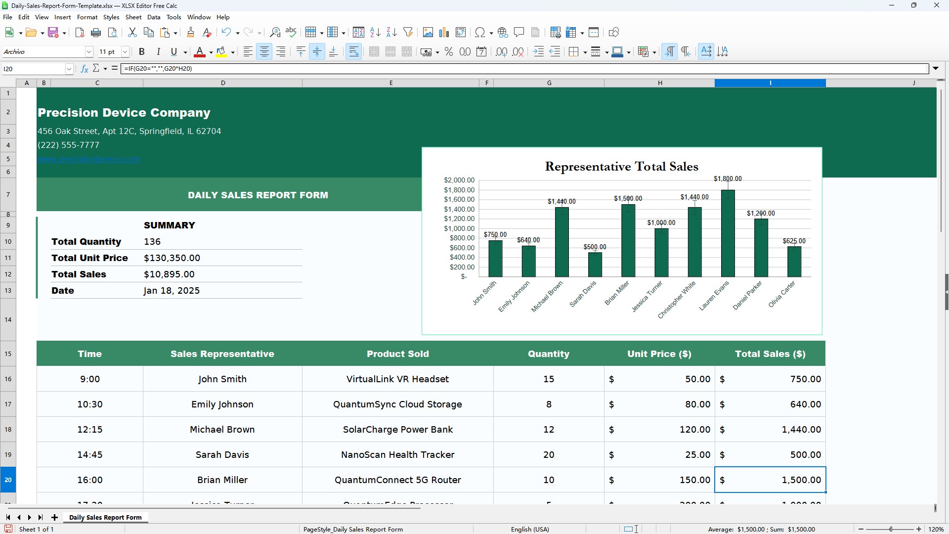 XLSX Editor AIx screenshot