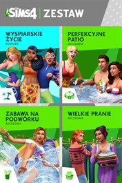 The Sims™ 4 Zabawa poza domem – Zestaw: Wyspiarskie życie, Perfekcyjne Patio Akcesoria, Zabawa na podwórku Akcesoria, Wielkie pranie Akcesoria