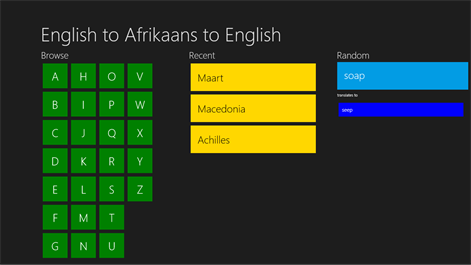 English to Afrikaans to English Screenshots 1