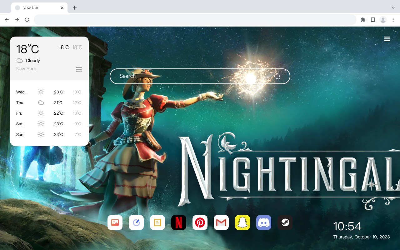"Nightingale" Theme 4K Wallpaper HomePage