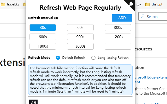 Refresh Web Page Regularly