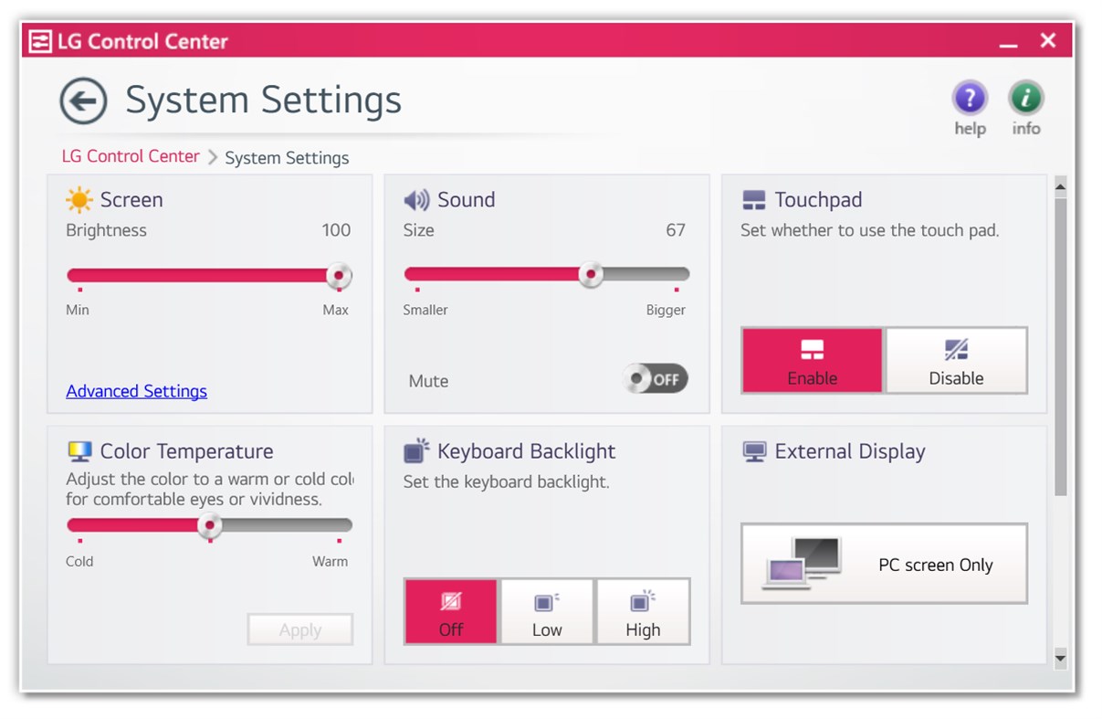 #2. LG Control Center (Windows) De: LG Electronics Inc.