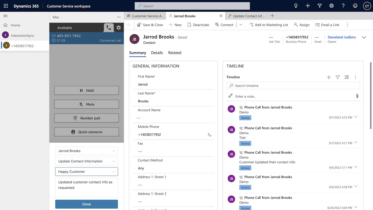 Snapshot 4 of InteractionSync for Amazon Connect from TTEC Digital