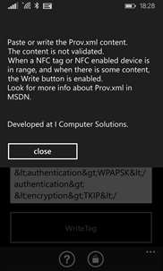 NFC Prov.xml Writer screenshot 4